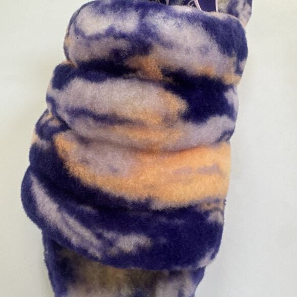 UGG RAINBOW FLUFF YEAH SLIDE Slippers Marble Multicolor Size 11 CLEAN - Picture 8 of 12